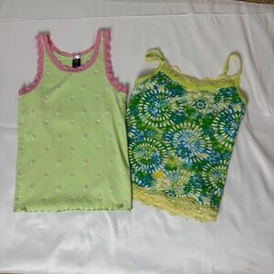 GIRLS Sz 12 Two Tank tops Gap and Justice Cotton